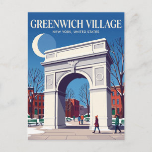 Greenwich Village New York State Postcard