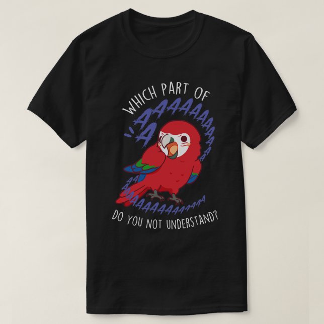 Greenwinged Macaw Parrot Aaaa T-Shirt (Design Front)