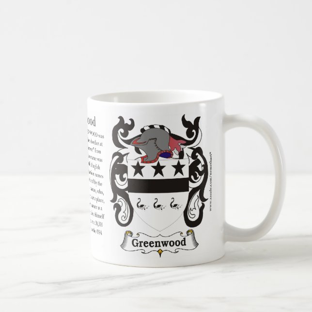 Greenwood Family Coat of Arms Mug (Right)