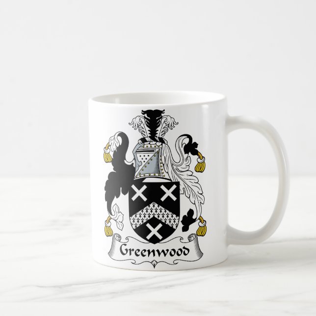 Greenwood Family Crest Coffee Mug (Right)