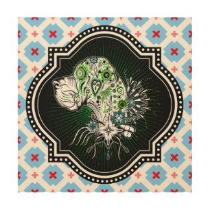 Greeny Great Dane Wood Wall Art