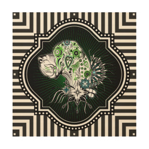 Greeny Great Dane Wood Wall Decor