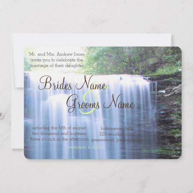 Greeny Nature Wedding Invitation (Front)