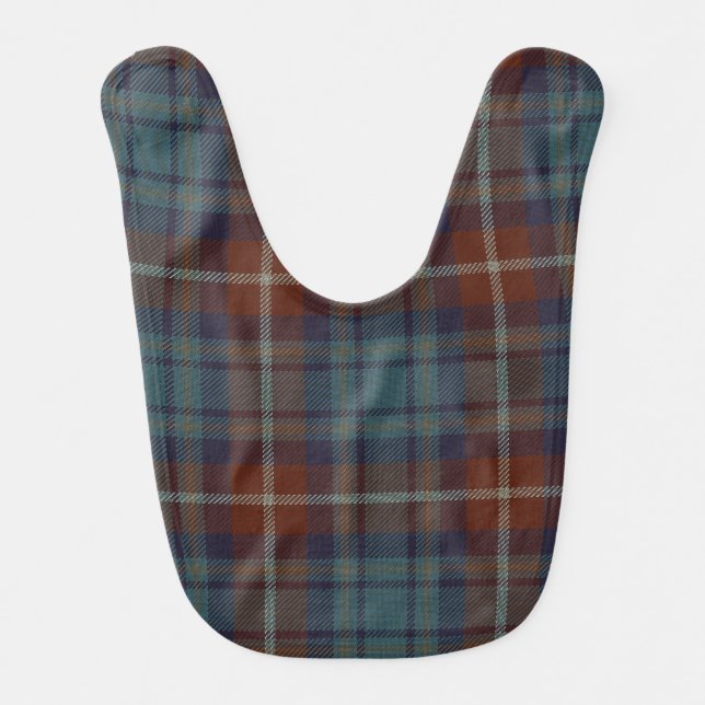 Greer Clan Tartan Baby Bib (Front)