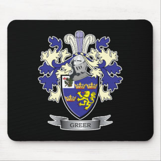 Greer Family Crest Coat of Arms Mouse Pad
