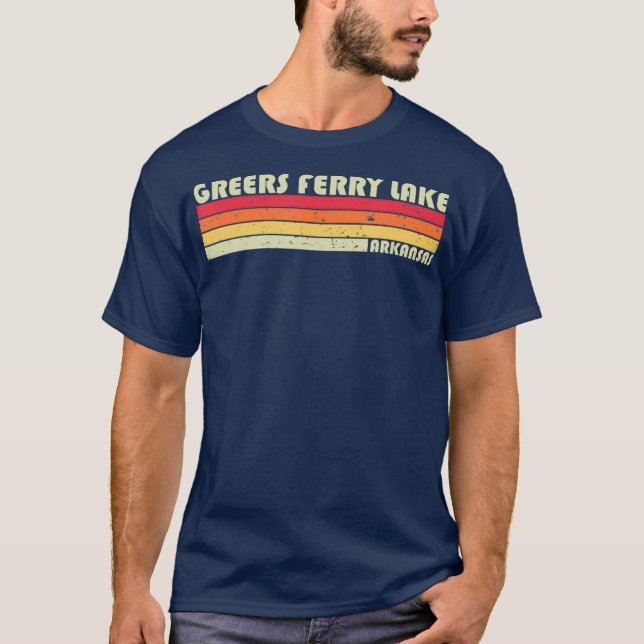 GREERS FERRY LAKE ARKANSAS Funny Fishing Camping T-Shirt (Front)