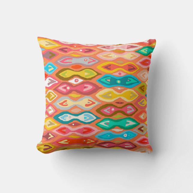 Greeshma ikat throw pillow (Front)