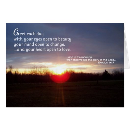 Greet Each Day... Religious Cards (Front Horizontal)