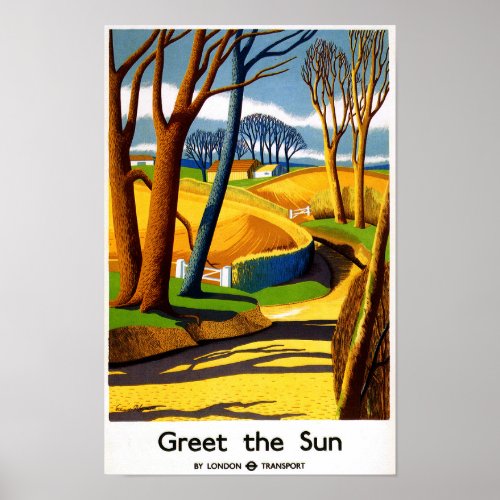 Greet The Sun by London Transport 1939 Poster