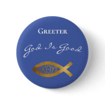 Greeter Christian Church God Is Good Service Button
