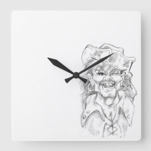 Greetin’s Matey! Square Wall Clock