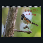 Greeting 2025 with Song Calendar<br><div class="desc">Songbirds comprise nearly half of the world’s birds. Size and variety vary, but all songbirds have a highly developed vocal organ in common. Some of these birds have a pleasing melody, while others may have a harsher tone. Still, these birds radiate their individuality while sharing their unique voice among their...</div>
