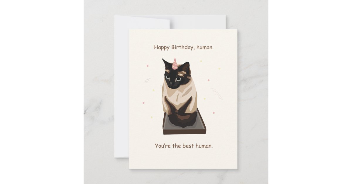Siamese Birthday Greetings Card by Red Cap Cards main image 1