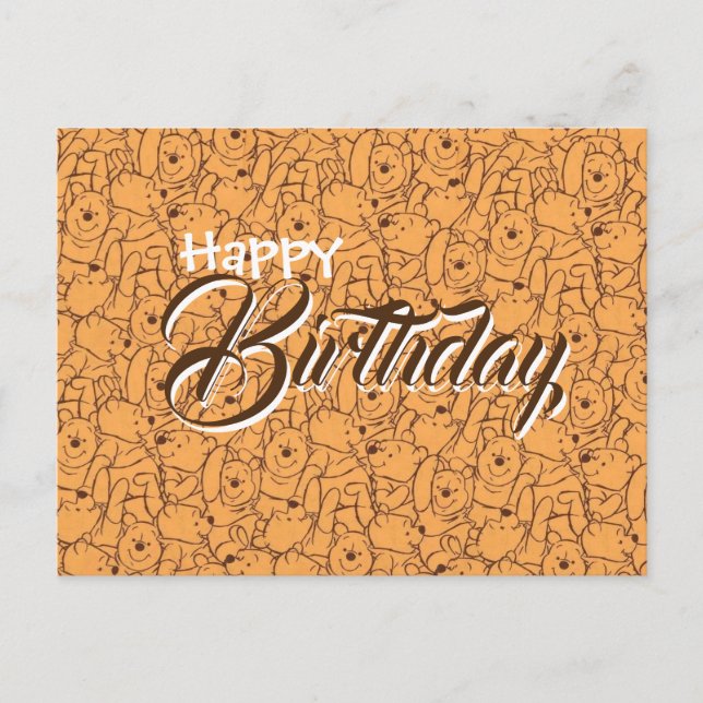 greeting birthday postcard Wenny the pooh  (Front)