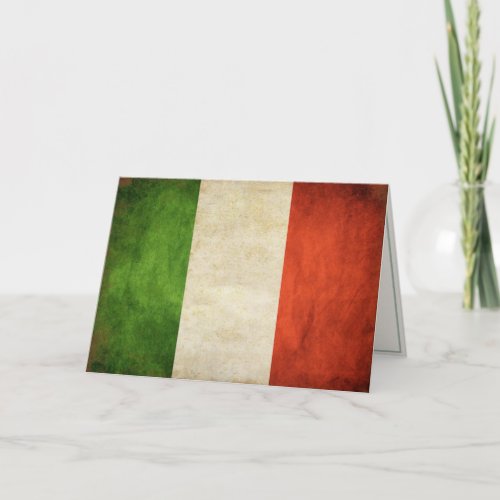 Greeting Cad with Vintage Italian Flag Card