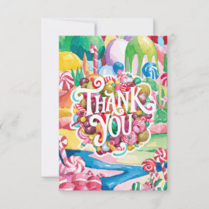 Greeting Candy Candyland thank you card