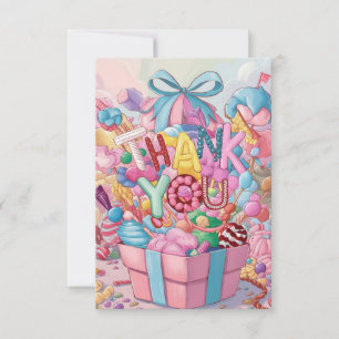 Greeting Candyland thank you card