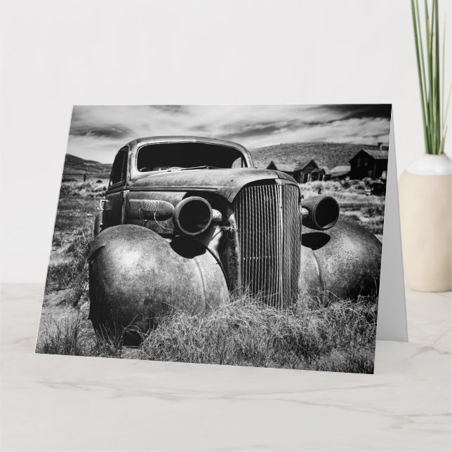 Greeting Card - America Black and White Photo (Front)