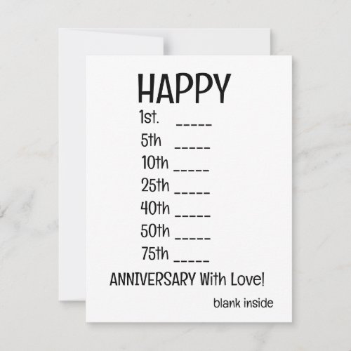 GREETING CARD _ ANNIVERSARY CARD _ FUNNY CARD