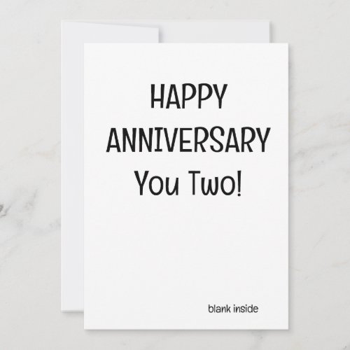 Greeting Card _ ANNIVERSARY CARD _ Funny on Back
