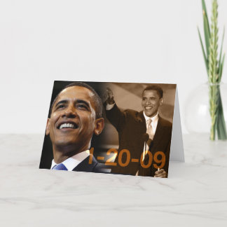 Greeting Card Barack Obama 1-20-09