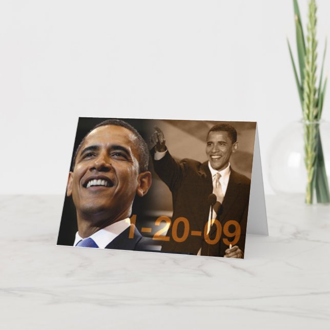 Greeting Card Barack Obama  1-20-09 (Front)