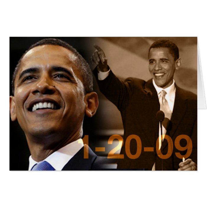 Greeting Card Barack Obama  1 20 09