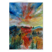 Greeting Card Beautiful Autumn Watercolor Art (Front)