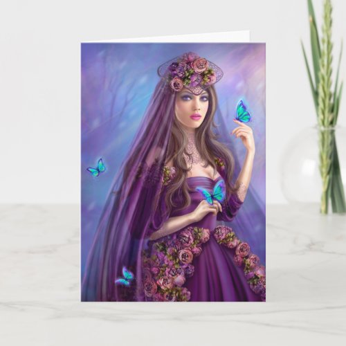 Greeting Card Beautiful woman fairy