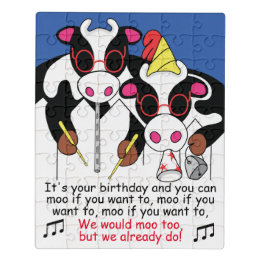 Greeting Card Birthday Moosicians Jigsaw Puzzle