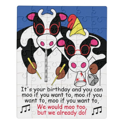 Greeting Card Birthday Moosicians Jigsaw Puzzle