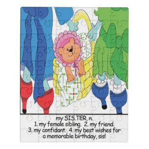 Greeting Card Birthday My Sister Jigsaw Puzzle
