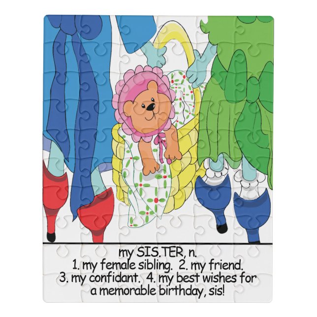 Greeting Card Birthday My Sister Jigsaw Puzzle (Puzzle Vertical)