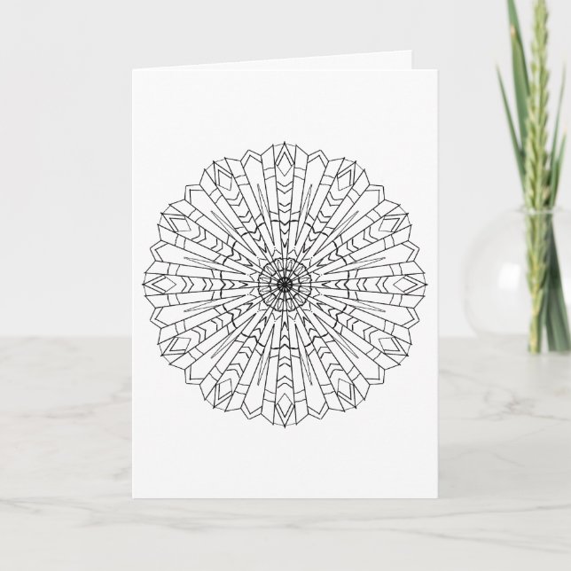 Greeting card, black and white, southwestern nativ card (Front)