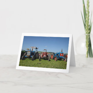 Greeting Card (Blank) - Vintage Steam Tractors