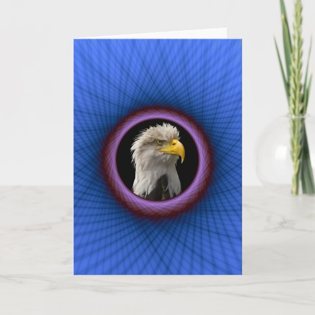 Greeting Card  Blue and Purple Window Frame (Front)