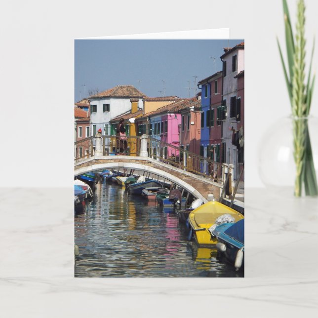Greeting Card:  Burano Bridge Card (Front)
