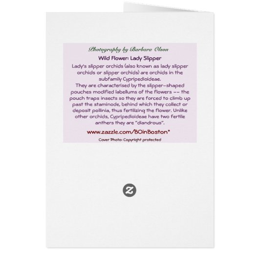 Greeting card Card: (Back)