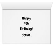 Greeting Card - Cartoon Airplane (Inside Horizontal (Bottom))