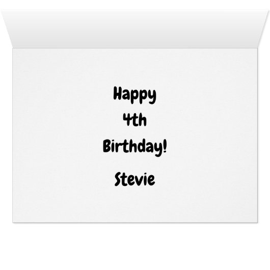 Greeting Card - Cartoon Airplane (Inside Horizontal (Bottom))