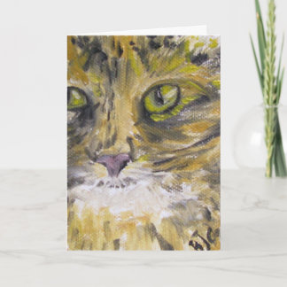 Greeting Card - Cat Art - Lady