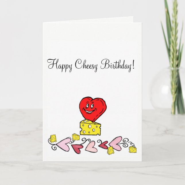 Greeting Card Cheesy Happy Birthday Heart (Front)