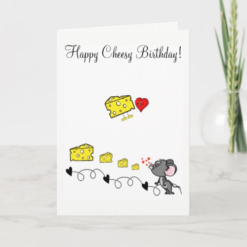 Greeting Card Cheesy Happy Birthday Mouse