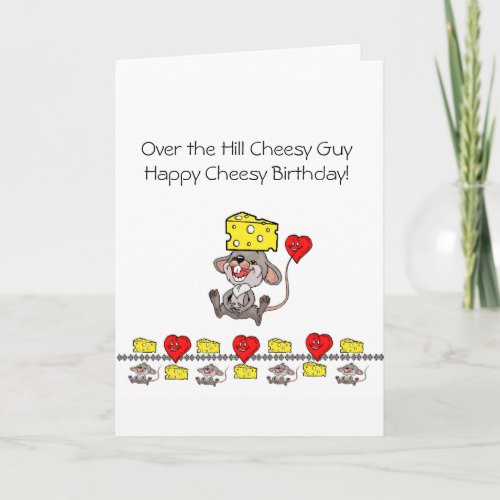 Greeting Card Cheesy Happy Birthday Mouse Heart