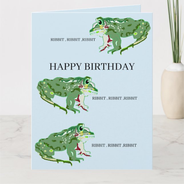 Greeting Card : Children's  Birthday  Frog (Front)