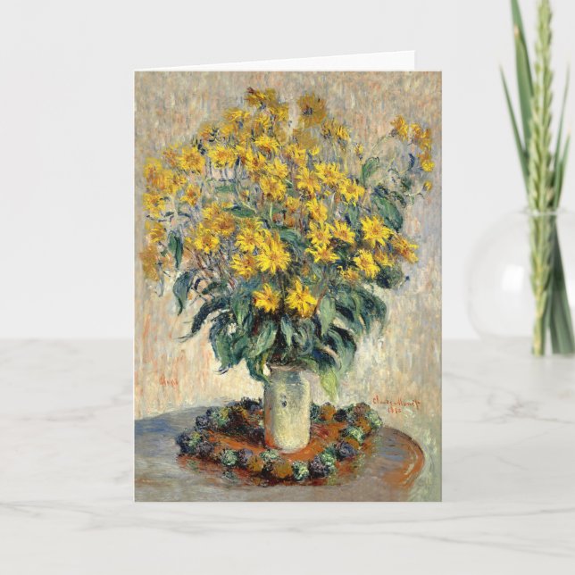 Greeting Card, Claude Monet Jerusalem Artichoke Card (Front)