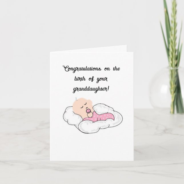  Greeting Card : Congratulations Grandparents (Front)