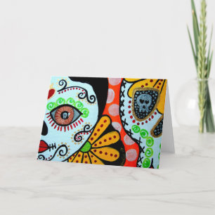 Greeting card Day of the Dead "Dos Caras"