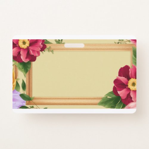 greeting card decorated floral frame  badge