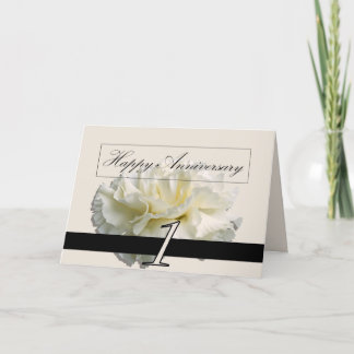 Greeting Card - First Anniversary Carnation